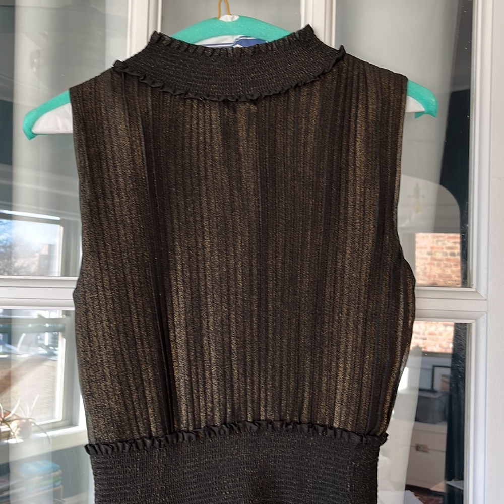 Nanette Lepore gold and black dress. Sz 6